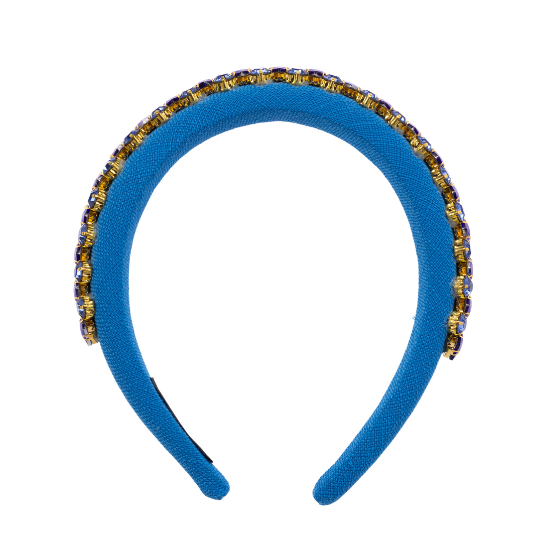 Alina Blue Crystal Headband