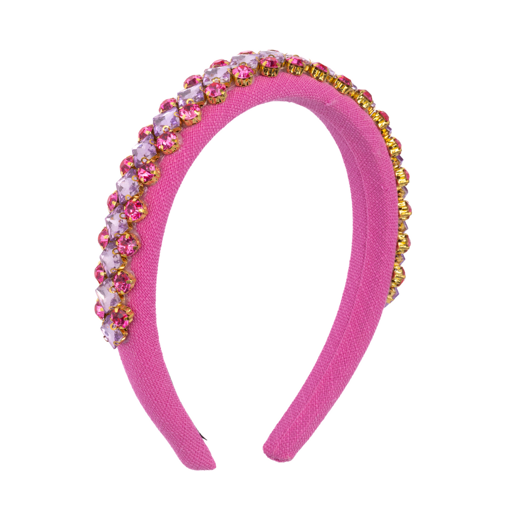 Alina Pink Crystal Headband