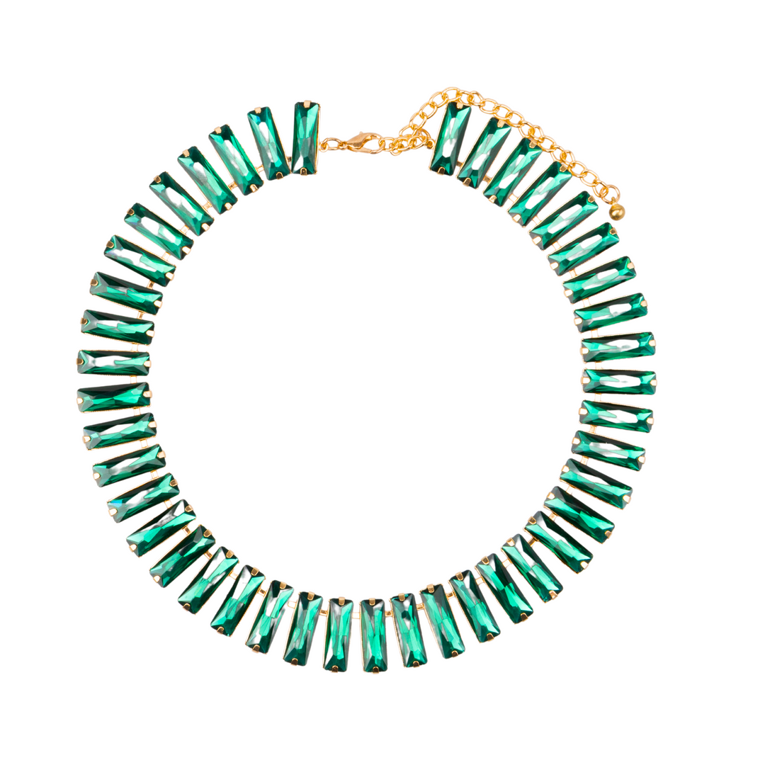 Jaya Green Crystal Statement Necklace