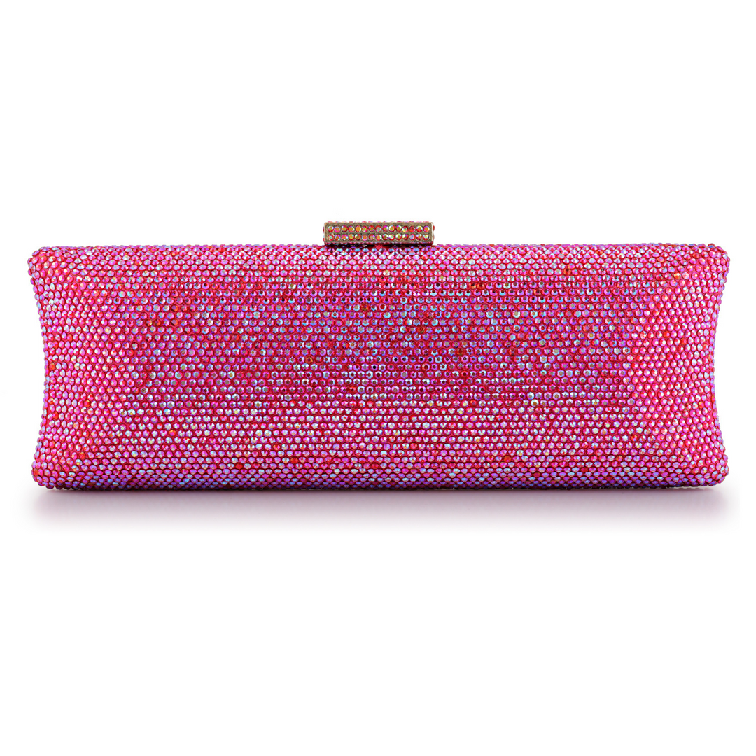 Luna Premium Pink Crystal Statement Clutch