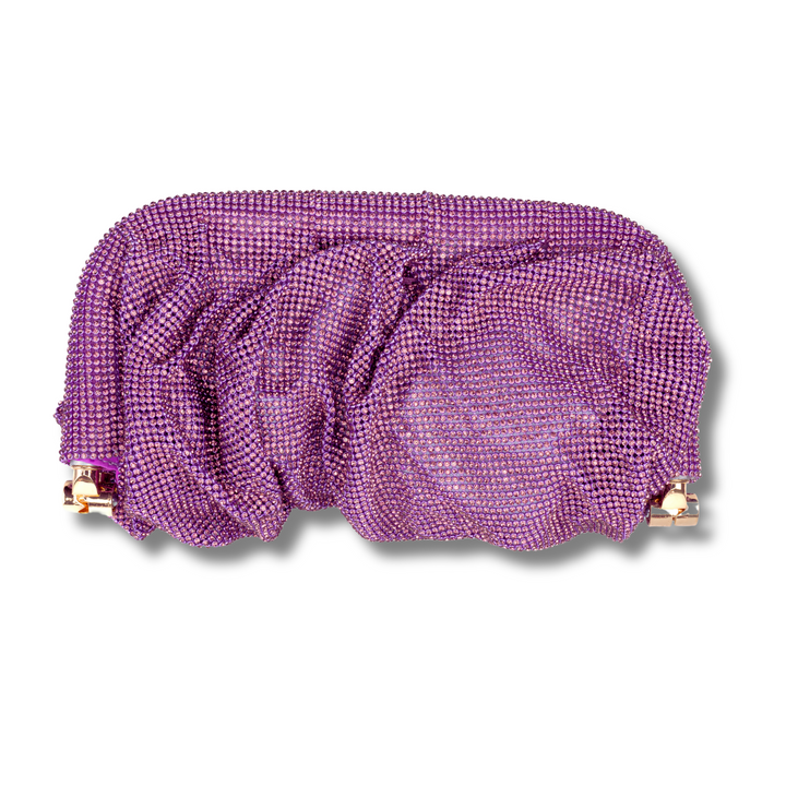 Indie Premium Lilac Crystal Statement Clutch