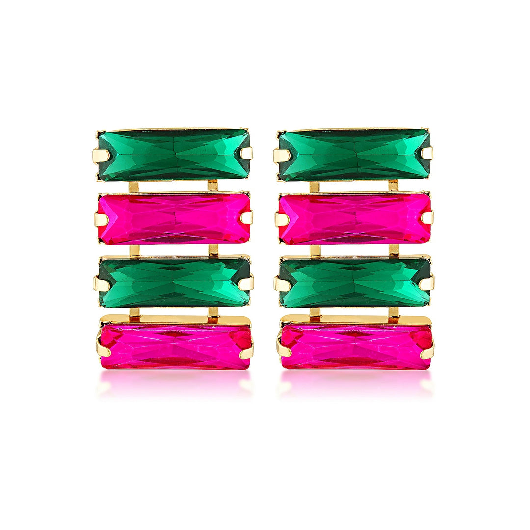 Alessandra Multi Crystal Statement Earrings