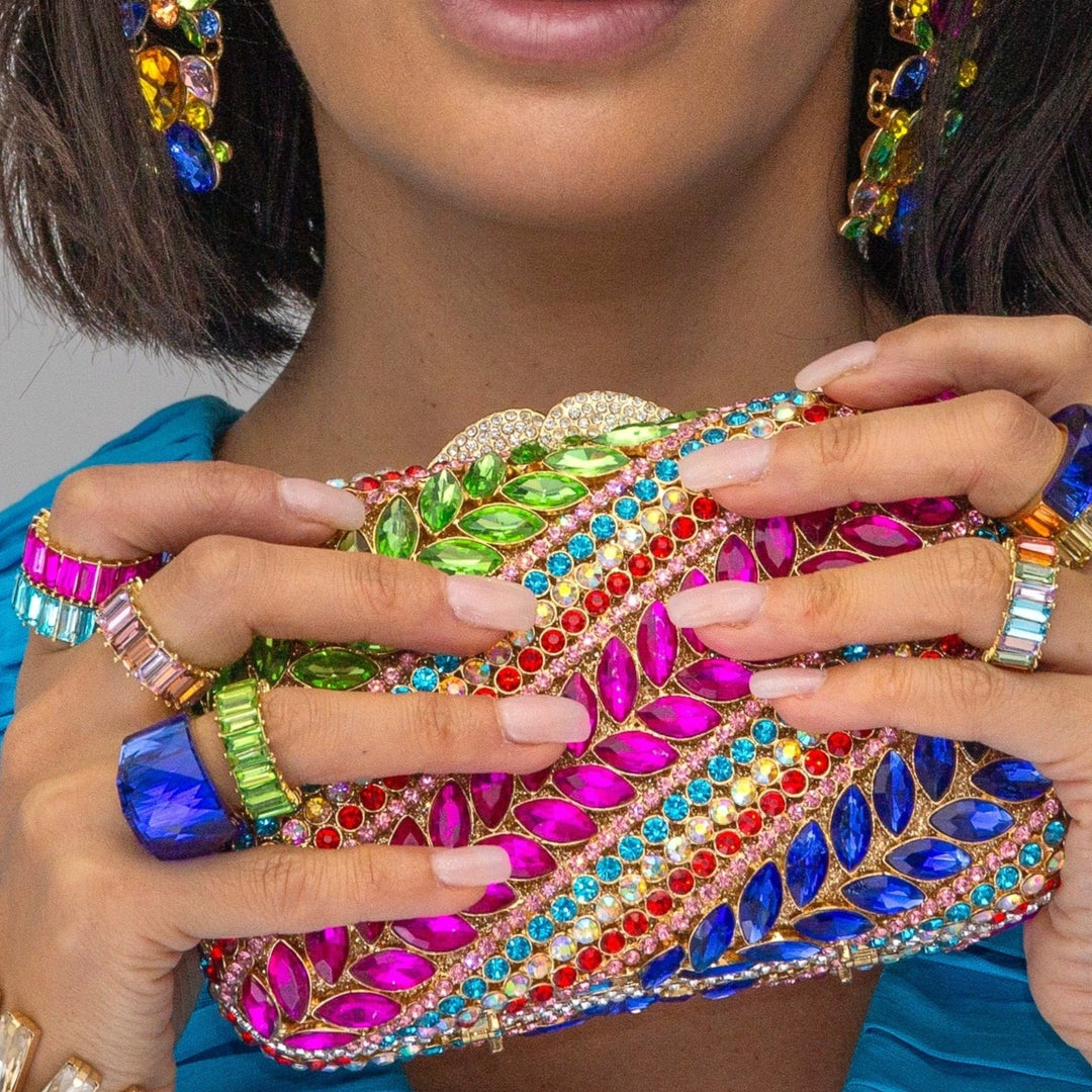 Azure Light Blue Jewelled Statement Ring